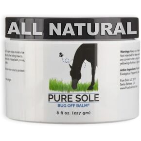 Bug Off Balm - All Natural Ointment for Horses, Ponies and Donkeys, Use for Cows, Goats and Other Farm Animals | Protects and Moisturizes The Skin - 8 oz.