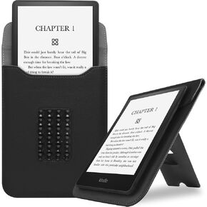 Sleeve Case Bag for 6.8 inch Paperwhite 11th Generation 2021,Protective Cover Pouch with Silicone Suction Cup and Multi-Angle Stand for 6.8" eReaders-Black