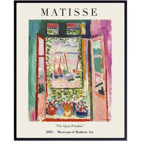 Henri Matisse Abstract Wall Art LARGE 11x14 - Mid Century Modern Decor - Aesthetic Poster Print - Minimalist Gallery Wall Art - Museum Poster - Matisse Art Print - Pastel Colors - Modern Home Decor