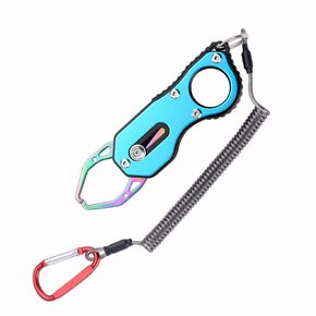 Mini Portable Fish Cripper 5’’ Fishing Grip Clamp 50 Pound Fish Lip Grip Tool Stainless Stell Fish Grabber Gripper