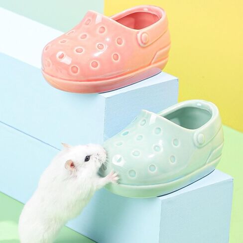 Colorful Hamster Food and Water Bowl Set - Stylish and Practical Pet Feeding Solution (Cyan) in Saudi Arabia