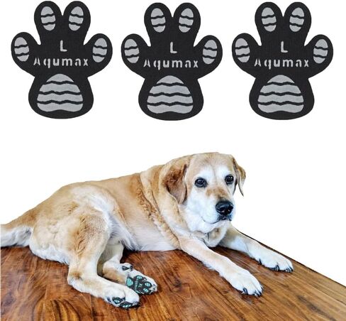 Dog Paw Protector Non-Slip Gripper Traction Pads,Walk Assistant for Senior Dogs,Foot Stickers for Hardwood Floors,Dog Shoes Booties Socks Replacement,12 Sets (48 pcs) XL Black in Saudi Arabia