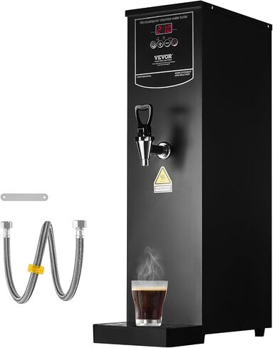 VEVOR Hot Water Dispenser, Commercial Water Boiler 1500W with 316 Stainless Steel Heating Tube, 50L/H Step-by-step Fast Heating Electric Water Warmer for Coffee Tea Restaurant Office, 15L in Saudi Arabia