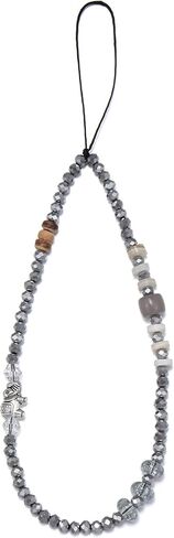 S.J JEWELRY Phone Charm Cell Phone Lanyard Beaded Wrist Lanyard for Phone Handmade Crystal Charms Strap Phone Accessories in Saudi Arabia