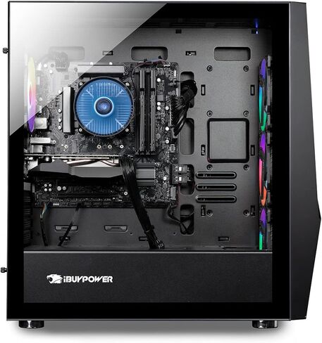 iBUYPOWER Slate MESH Gaming PC Desktop Computer Intel Core i7 14700F CPU, NVIDIA GeForce RTX 5070 12GB GPU, 32GB DDR5 RGB 5200MHz RAM, 1TB NVMe SSD, Windows 11 Home, Keyboard and Mouse - SMI7N5701 in Kuwait