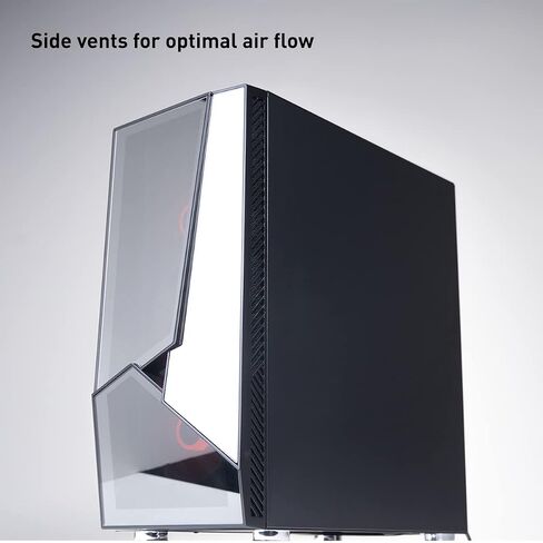 iBUYPOWER Slate MESH Gaming PC Desktop Computer Intel Core i7 14700F CPU, NVIDIA GeForce RTX 5070 12GB GPU, 32GB DDR5 RGB 5200MHz RAM, 1TB NVMe SSD, Windows 11 Home, Keyboard and Mouse - SMI7N5701 in Kuwait