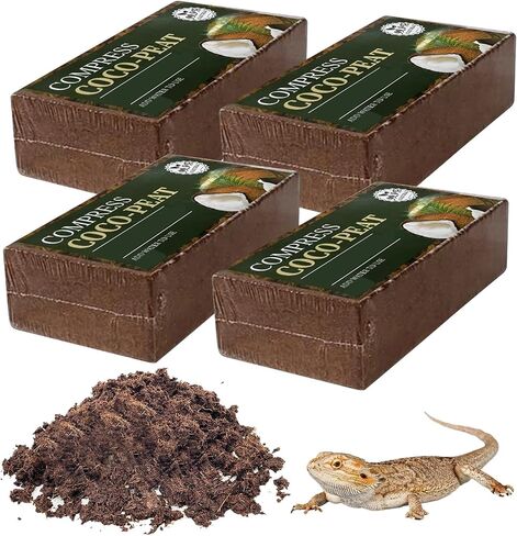 PINVNBY 6 Pack Natural Compressed Coconut Fiber Substrate, Coconut Coir, Coconut Fiber Brick, Coconut Husk Terrarium Bedding for Reptile, Bearded Dragon, Turtle, Hermit Crab, Snake, Lizards in Saudi Arabia