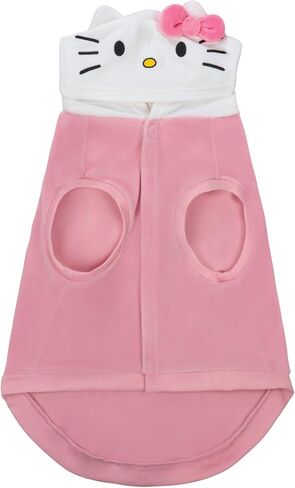 Hello Kitty and Friends Hello Kitty Dog Hoodie - Velvet Plush Hooded Pet Shirt with Character Design (Small) Multicolor in Saudi Arabia