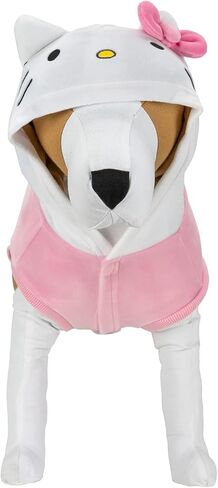 Hello Kitty and Friends Hello Kitty Dog Hoodie - Velvet Plush Hooded Pet Shirt with Character Design (Small) Multicolor in Saudi Arabia