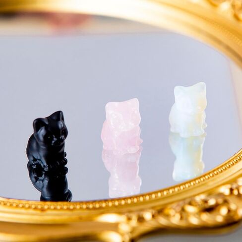 2" Elephant Decor, Elephant Statue, Natural Healing Crystal, Feng Shui Decor, Elephant Figurine, Room Home Office Desk Decor Gifts for Women Men (Rose Quartz) in Saudi Arabia