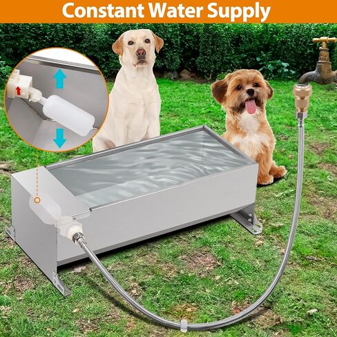 حوض مياه أوتوماتيكي للماشية بسعة 4.2 جالون، حوض مياه ذاتي السعة كبير للكلاب، وعاء مياه أوتوماتيكي لشرب الحيوانات مع مجموعة صمامات عائمة للحصان والماعز والخنازير والكلاب والأغنام in Kuwait
