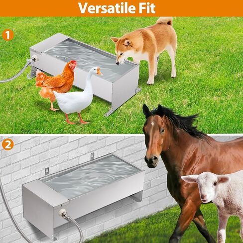 حوض مياه أوتوماتيكي للماشية بسعة 4.2 جالون، حوض مياه ذاتي السعة كبير للكلاب، وعاء مياه أوتوماتيكي لشرب الحيوانات مع مجموعة صمامات عائمة للحصان والماعز والخنازير والكلاب والأغنام in Kuwait