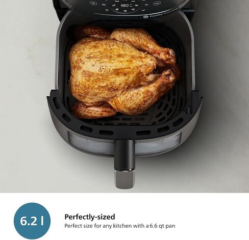 Philips Air Fryer 2000 Series 13-in-1 functions, 6.6 Quarts, Compact Design with Cooking Window, Black, (NA230/00) in Saudi Arabia