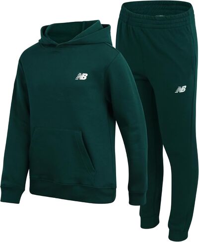 New Balance Boys' Sweatsuit Set - 2 Piece Cotton Blend Fleece Pullover Hoodie and Active Jogger Sweatpants for Boys (8-12) in Saudi Arabia