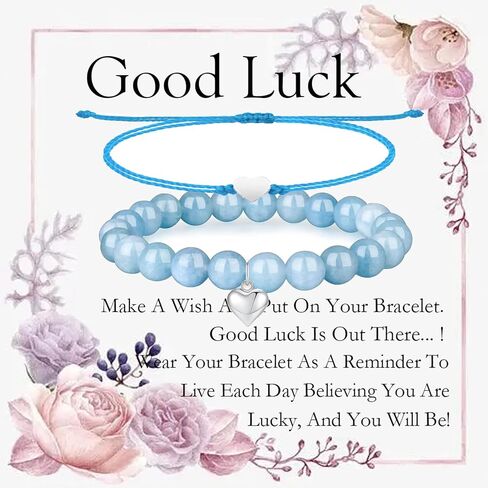 Good Luck Bracelets for Women, Black Onyx Bracelet for Protection, Handmade Black String Bracelet, Healing Crystal Bead Heart Charm Friendship Couples Bracelets (Black Onyx, Good Luck) in Saudi Arabia