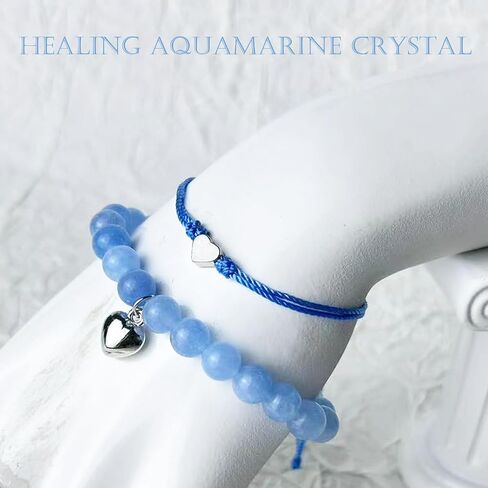 Good Luck Bracelets for Women, Black Onyx Bracelet for Protection, Handmade Black String Bracelet, Healing Crystal Bead Heart Charm Friendship Couples Bracelets (Black Onyx, Good Luck) in Saudi Arabia