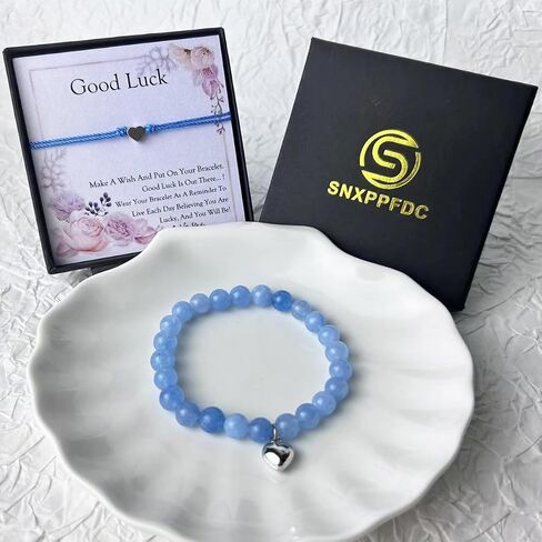 Good Luck Bracelets for Women, Black Onyx Bracelet for Protection, Handmade Black String Bracelet, Healing Crystal Bead Heart Charm Friendship Couples Bracelets (Black Onyx, Good Luck) in Saudi Arabia