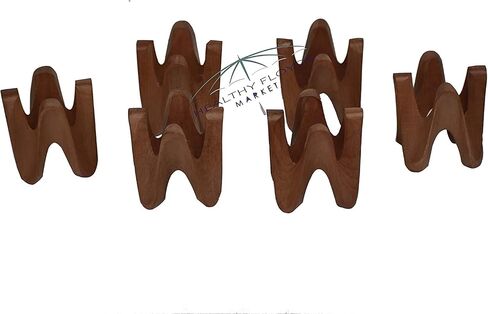 Healthy Floyds Set of 6 Wooden Sleek Plain Handmade Decorative Napkin Rings for Dinner Party Table Decor (Set of 6) (NP-6 Pieces Set BRSS Inlay) in Saudi Arabia