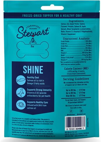 Stewart Freeze Dried Dog Food Topper, Focus, Salmon and Vegetable Recipe, 4 Ounce Pouch, Shiitake Mushrooms and Antioxidants for Cognitive Function in Saudi Arabia