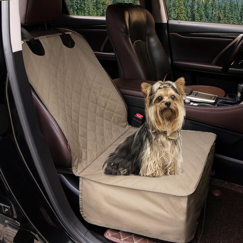 PureFit Waterproof Pet Car Seat Covers Scratch-Proof Front Seat Dog Cover Non-Slip Bucket Seat Covers Fits for Cars, Trucks, Jeep and SUVs, Camel in Saudi Arabia