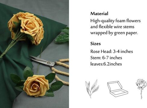 MACTING 30PCS Artificial Flower Roses, Fake Flowers with Stem, Real Touch Foam Roses for Wedding Kissing Ball Corsage Party Baby Shower Home Halloween Decorations(Black and White) in Kuwait