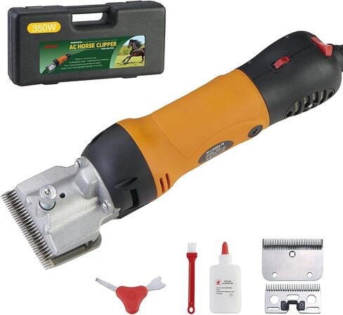 Johui 350W Horse Hair Clipper, 6 Speed Heavy Duty Livestock Shearing Machine,Grooming Kit Suitable for Sheep, Horses and Other Animals with Thick Skin, Ideal Choice for Farmers in Saudi Arabia