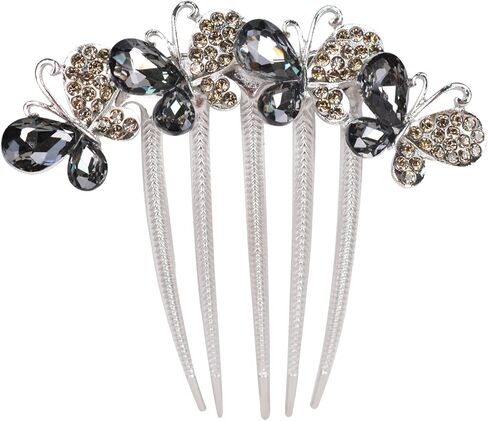 Flower Rhinestones Hair Combs Accessories,Perfect Mother's Day Gifts,Brithday gifts(Style B,Deep Blue) in Saudi Arabia
