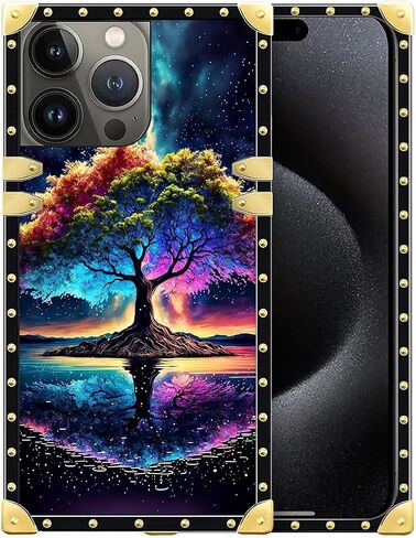 DAIZAG متوافق مع حافظة iPhone 16، حافظة هاتف Golden Moon of the Scientific Universe، حافظة هاتف ذهبية مقاومة للصدمات، حافظة هدية لهاتف iPhone 16 in Kuwait