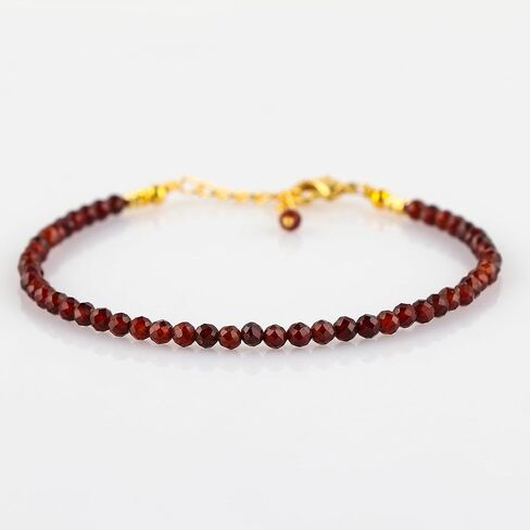 TGH Natural Multi Sapphire Beads Bracelet Micro Faceted 3-3.5 Beads Gemstones Jewelry For Her, Birthstone Energy Healing Crystals, Gold Plated Chain 8 inch (Multi Sapphire) in Kuwait