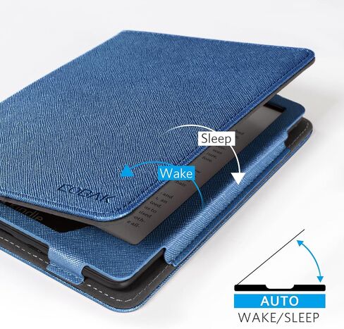 CoBak Case with Stand for Kindle Paperwhite - Durable PU Leather Cover with Auto Sleep Wake, Card Slot, Hand Strap Feature - Fits Kindle Paperwhite 11th Generation 6.8" Signature Edition 2021 Released in Saudi Arabia