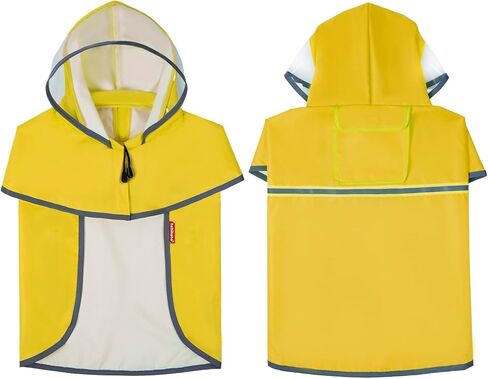 Dog Raincoat - Adjustable Waterproof Dog Rain Jacket with Clear Hooded - Lightweight Reflective Rain Jacket Poncho Hoodies for Large Medium Small Dogs Puppies (Green, Large) in Saudi Arabia