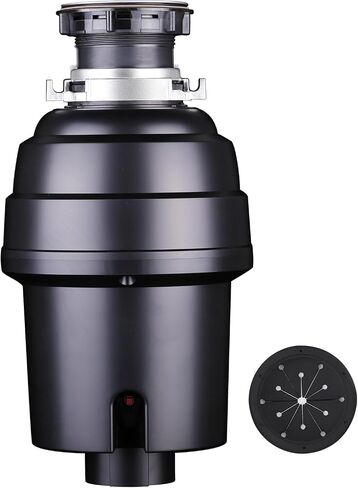 GAOMON Garbage Disposal 1 HP Continuous Feed Garbage Disposer, Compact Food Waste Disposer with Ultra Quiet Motor and Power Cord, Stainless Steel Grinding, Kitchen Sink Food Waste Disposal, Black in Kuwait