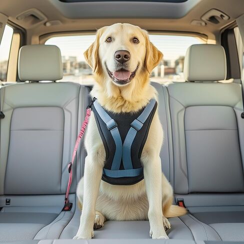 Thickened Dog Seat Belt for Car, 3 Pack Set Retractable Dog Car Leash Adjustable Dog Seat Belt for Vehicle Nylon Pet Safety Seat Belts Heavy Duty & Elastic,Seat Belt for Large Dogs in Car, Black in Saudi Arabia