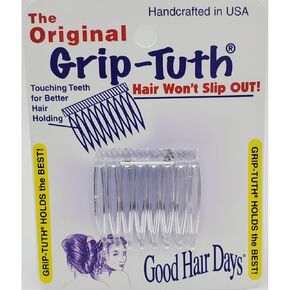 Grip-Tuth Combs - Set Of 2 Hair Side Combs - Hair Combs For All Types Of Hair - Decorative & Hair Styling Women Accessories (Shell, 1 ½ ″ Wide)
