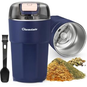 Herb Grinder Spice Grinder, One-key Herb Spice Grinder with 304 Stainless Steel Blades and Cleaning Brush, Electric Grinder for Herb, Spices, Coffee, Nuts, Seeds,etc.
