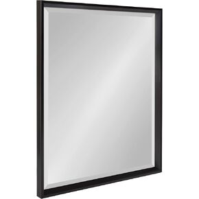 Kate and Laurel Calter Modern Decorative Framed Beveled Wall Mirror, 23.5x29.5 Black