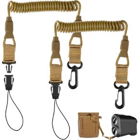 Zonon 2 Pcs Rangefinder Tether Range Finder Tether Retractable Rangefinder Lanyard Coiled Equipment Lanyard for Hunting Rangefinder Camping Hiking Fishing Boating