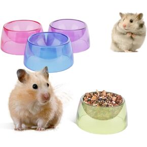 4 Pcs Hamster Feeder Small Pet Food Bowl Anti-Chew and Anti-Knockover Food Bowl, Suitable for Hedgehog Gerbil Golden Bear Pet Chicken Pet Duck
