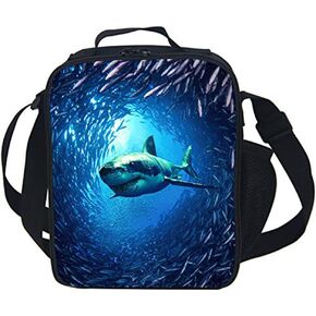 Unisex Excel Insulated Lunch Bag Medium Reusable Soft Lunch Box Purse Cooler for School, Work, Office (Cute dinosaur)
