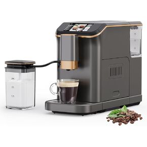 Premium Espresso and Cappuccino Maker with Automatic Milk Frother - 20 Bar Pressure, 1350W Power, Ideal Gift for Coffee Lovers.