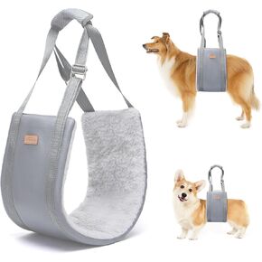 Dog Lift Harness for Large Dogs, Adjustable Dog Sling for Back Legs, Hip Support Harness to Help Lift Dogs Rear for Canine Aid and Old K9 Cruciate Ligament Rehabilitation - Large, Grey in Kuwait