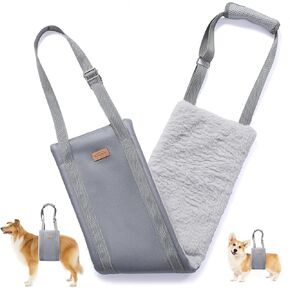 Dog Lift Harness for Large Dogs, Adjustable Dog Sling for Back Legs, Hip Support Harness to Help Lift Dogs Rear for Canine Aid and Old K9 Cruciate Ligament Rehabilitation - Large, Grey