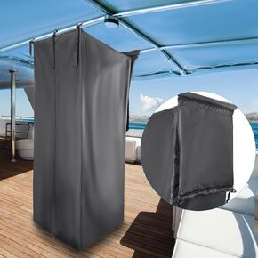 Pontoon Boat Privacy Tent Boats Privacy Curtain for Pontoon Boat Waterproof Portable Hanging Changing Tent with Storage Bag, Adjustable Hanging Tent Install Under Bimini Top 72" H 30" L 27" W