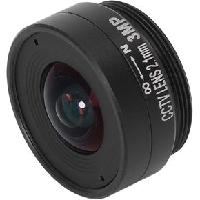 2.1mm 3MP CS Mount Lens, Wide Angle CCTV Camera Lens for Home Security Cameras (Black)