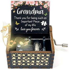 ukebobo Wooden Music Box- You are My Sunshine Music Box, Gifts for Grandma, Nana- 1 Set