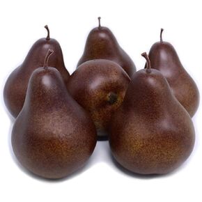 6pcs Fake Pears Artificial Fruits Vivid Gold Pear for Home Fruit Shop Supermarket Desk Office Restaurant Decorations Or Props (Gold)