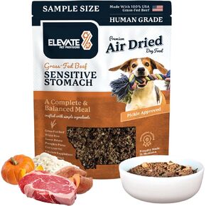 Sensitive Stomach Dog Food - 100% Human Grade Air Dried Dog Food - All Natural - USA Grass Fed Beef - Limited Ingredient Dog Food - Dehydrated - Complete Meal or Dog Food Topper – Beef - Sample Bag