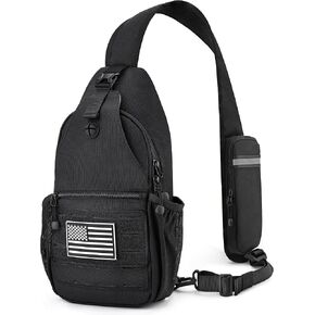 Mens Sling Bag, Water-Resistant Shoulder Bag Small Single Strap Backpack Cross body Bag for Men