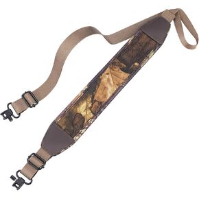 CVLIFE Two Point Sling Rifle Sling with Wide Neoprene Padded, Padded Sling with Metal Swivels, Thumb Loop, Length Adjustable for Outdoors