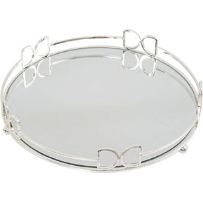 Large Perfume Tray 16-inch Gold Mirror Tray Elegantly Designed Perfume Tray for Perfume Jewelry Cosmetics